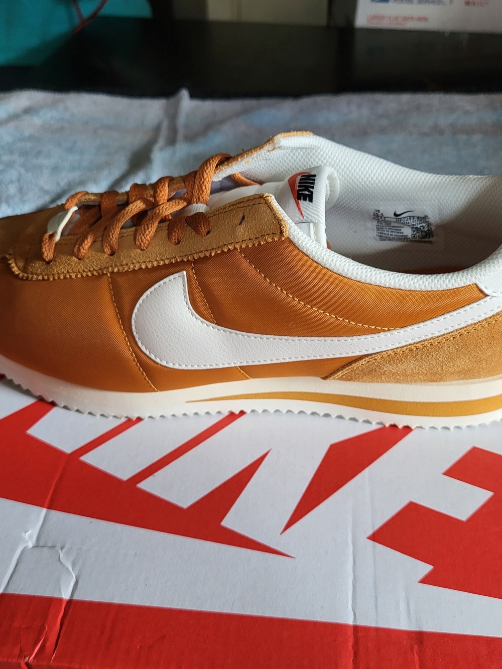 *NEW* Nike Cortez TXT Shoes Monarch Sail Muslin Burnt Orange Men's 10.5 Wmn's 12